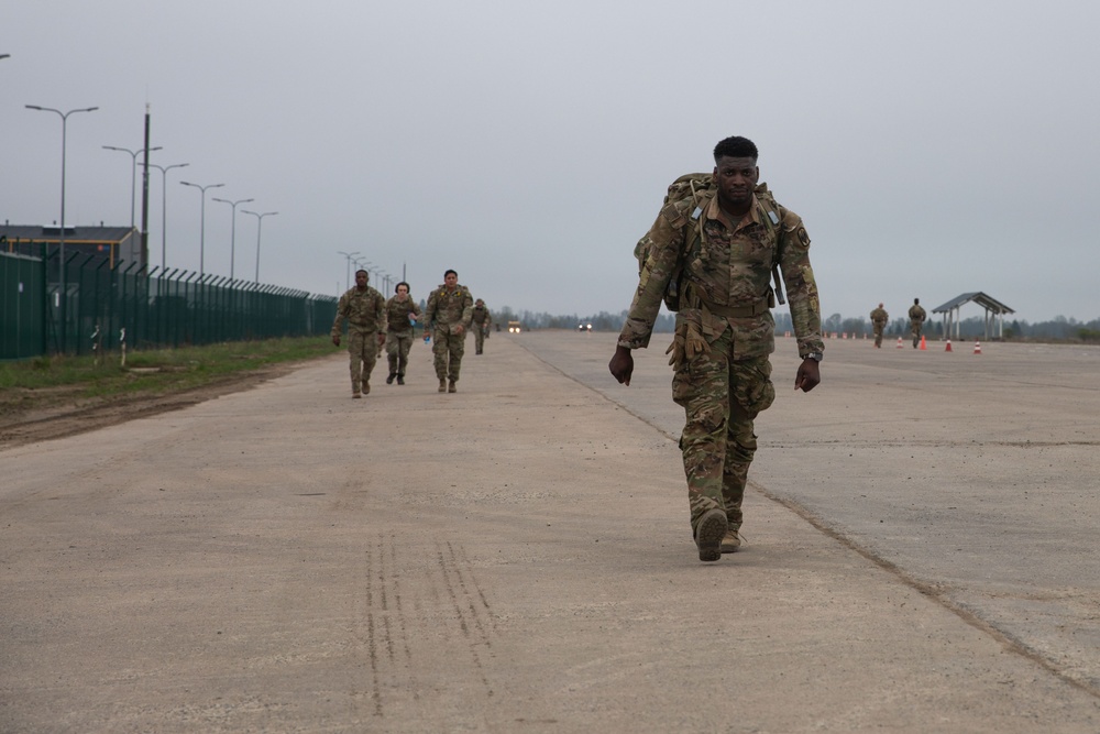 U.S. Soldiers and Allies Compete in a Norwegian Foot March