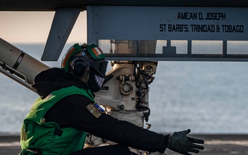 USS Gerald R. Ford (CVN 78) Flies Off Carrier Air Wing (CVW) 8