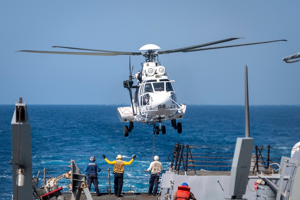 USS Sterett conducts operations in the U.S. Central Command area of responsibility as part of the Carl Vinson Carrier Strike Group