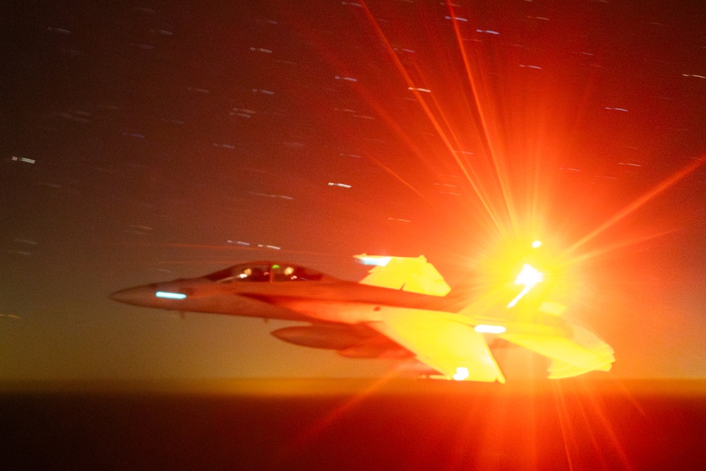 U.S. F/A-18s conduct operations in the Red Sea
