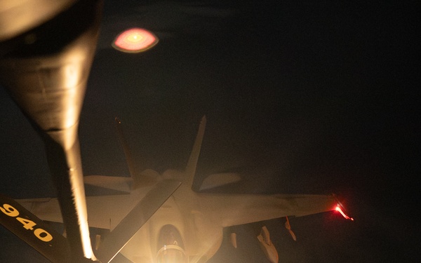 U.S. Navy F/A-18 Super Hornets conduct operations in the CENTCOM AOR