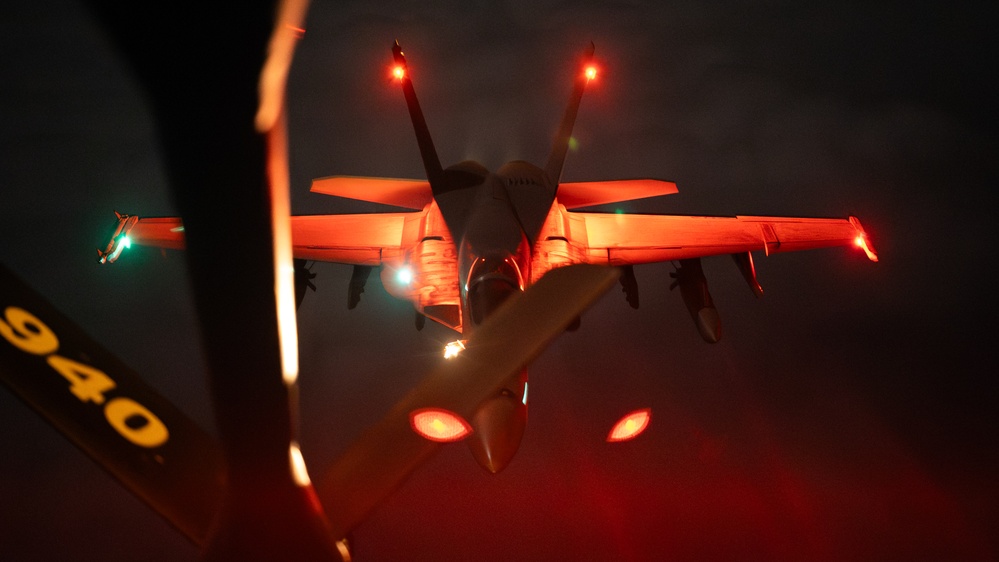 U.S. Navy F/A-18 Super Hornets conduct operations in the CENTCOM AOR
