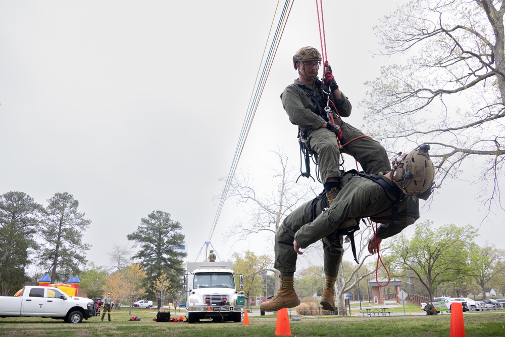 CBIRF volunteers at “EGG-citing Adventure” community event