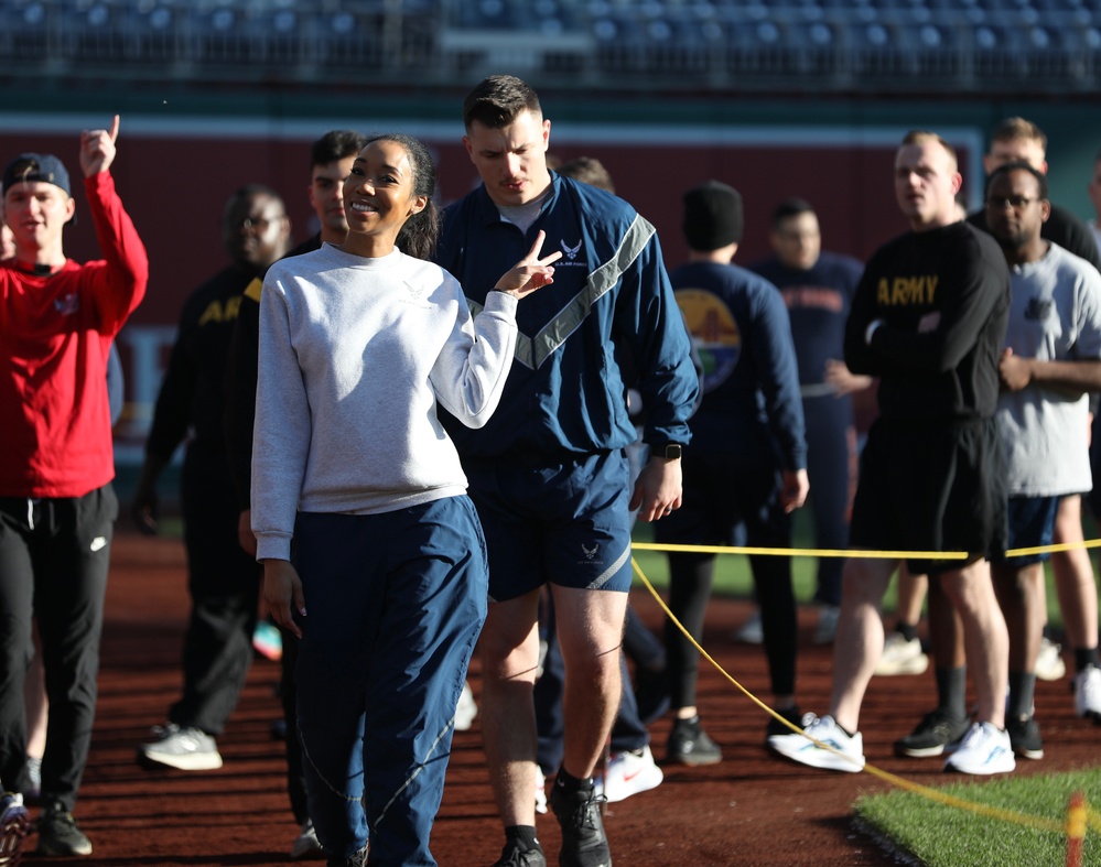 Service Members Sweat It Out at Nationals Park for Base HIIT (High-Intensity Training) at Nationals Park