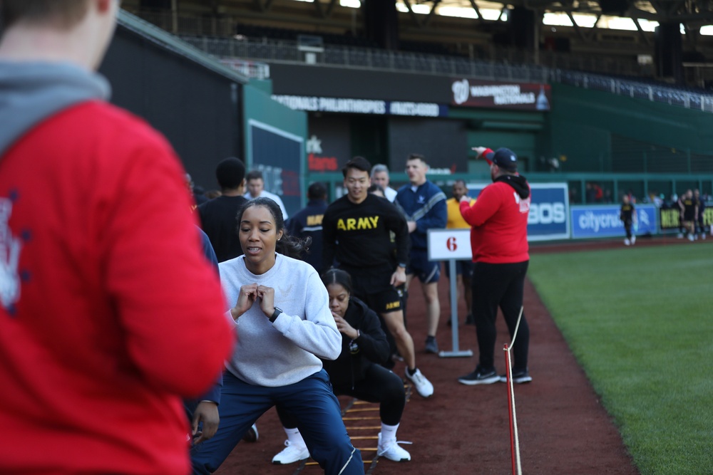 Service Members Sweat It Out at Nationals Park for Base HIIT (High-Intensity Training) at Nationals Park