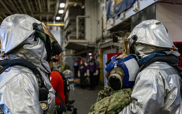 USS Wasp Conducts an Aviation Training Team Drill