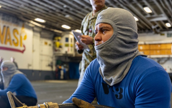USS Wasp Conducts an Aviation Training Team Drill