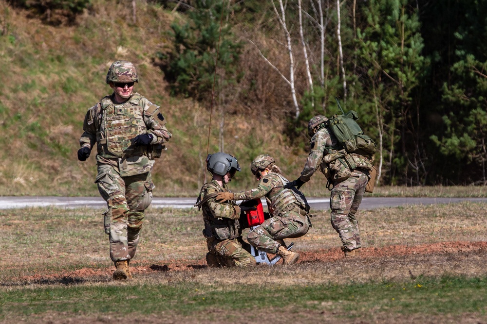 56th SBCT medics exercise air medevac hoist