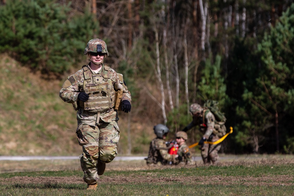 56th SBCT medics exercise air medevac hoist