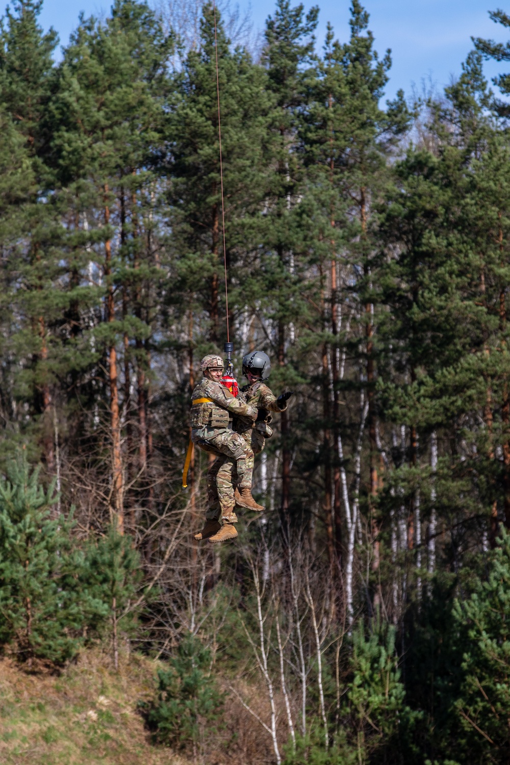 56th SBCT medics exercise air medevac hoist