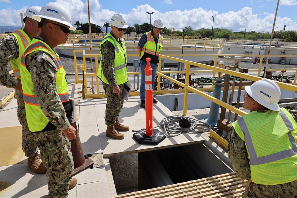 NAVFAC PAC commander visits Waste Water Treatment Plant on JBPHH