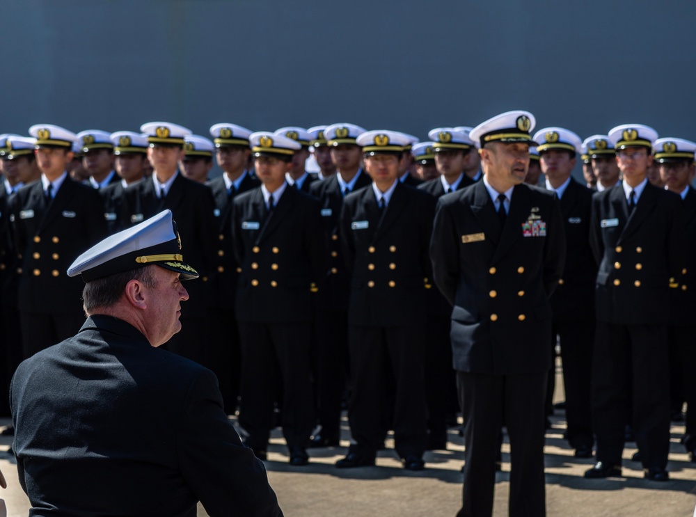 CFAS Commander Capt. Fontaine Attends JMSDF JS Uraga Arrival Ceremony