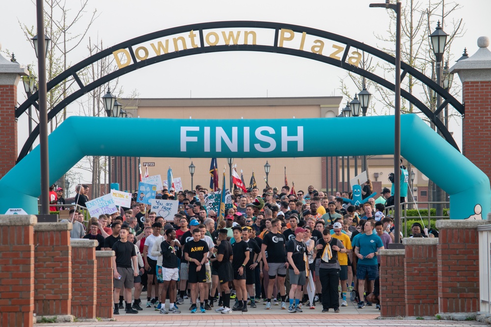 Runners participate in the Take Back the Night Run