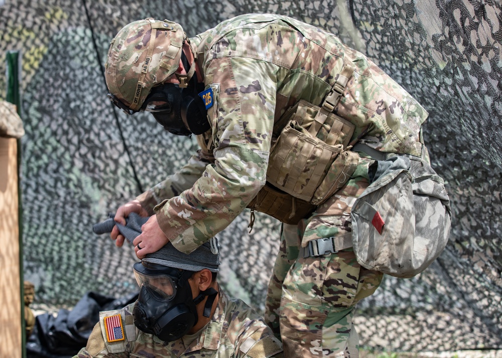 U.S. Army and Republic of Korea soldiers compete in Expert Soldier, Infantry and Field Medical Badge training.