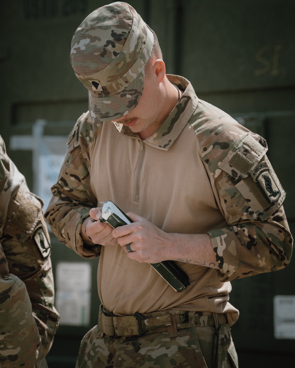 Ccombat engineers prepare equipment for training in Tunisia