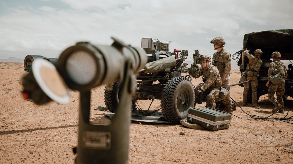 Artillery Sky Soldiers conduct training in Tunisia