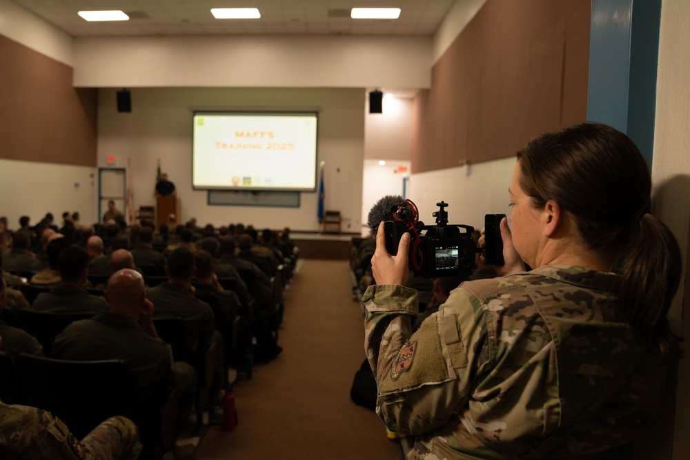 Tech. Sgt. Michelle Brooks captures the first day of Modular Airborne Fire Fighting System (MAFFS) spring training