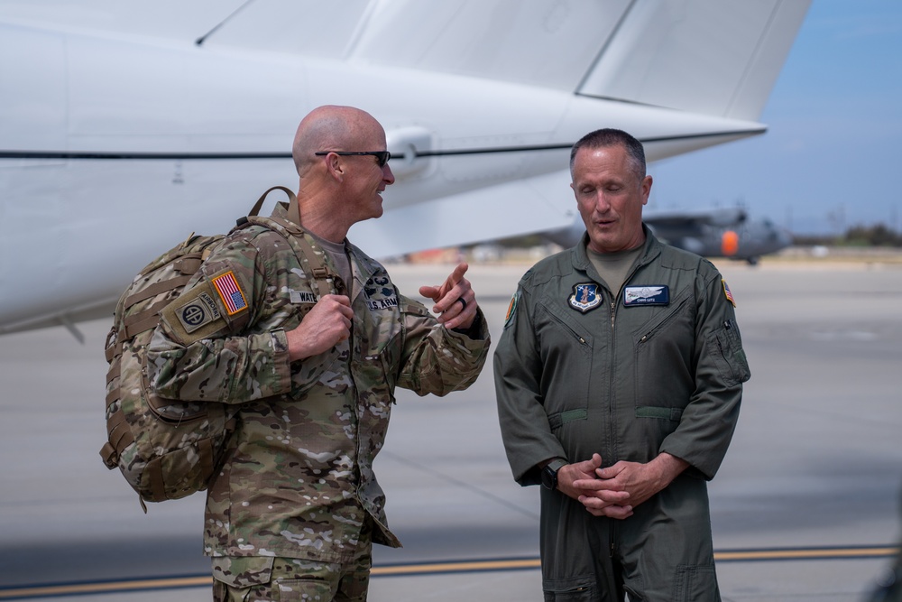 Brig. Gen. D. Rodger Waters, State of Nevada Adjutant General visits Modular Airborne Fire Fighting System (MAFFS) Spring Training