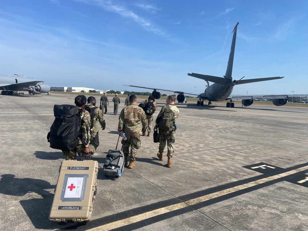 Air National Guard members prepare to take flight as part of Operation Maverick's Armistice