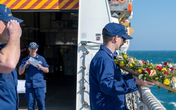 Coast Guard Cutter Calhoun crew honors memory of cutter torpedoed in WWI