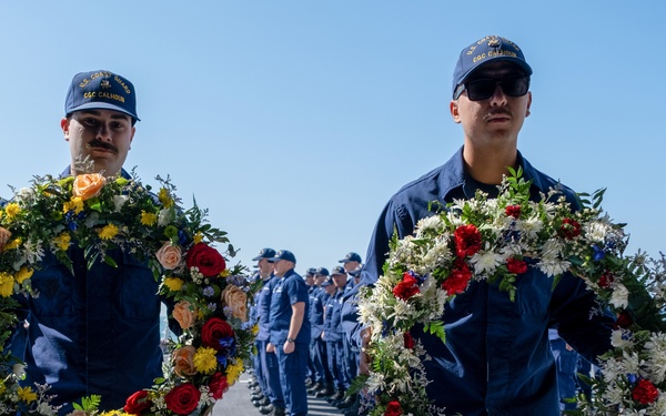 Coast Guard Cutter Calhoun crew honors memory of cutter torpedoed in WWI