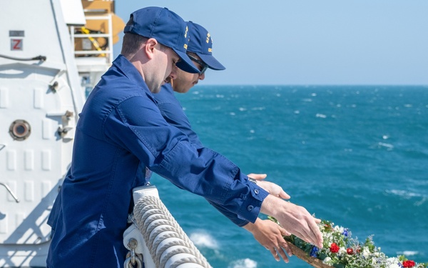 Coast Guard Cutter Calhoun crew honors memory of cutter torpedoed in WWI