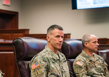U.S. Army North Commander speaks with the 160th Special Operations Aviation Regiment