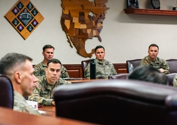 U.S. Army North Commander speaks with the 160th Special Operations Aviation Regiment
