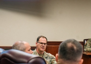 U.S. Army North Commander speaks with the 160th Special Operations Aviation Regiment