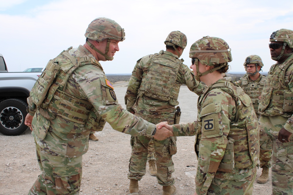 90th Sustainment Brigade commander visits 877th Engineer Company at Del Rio