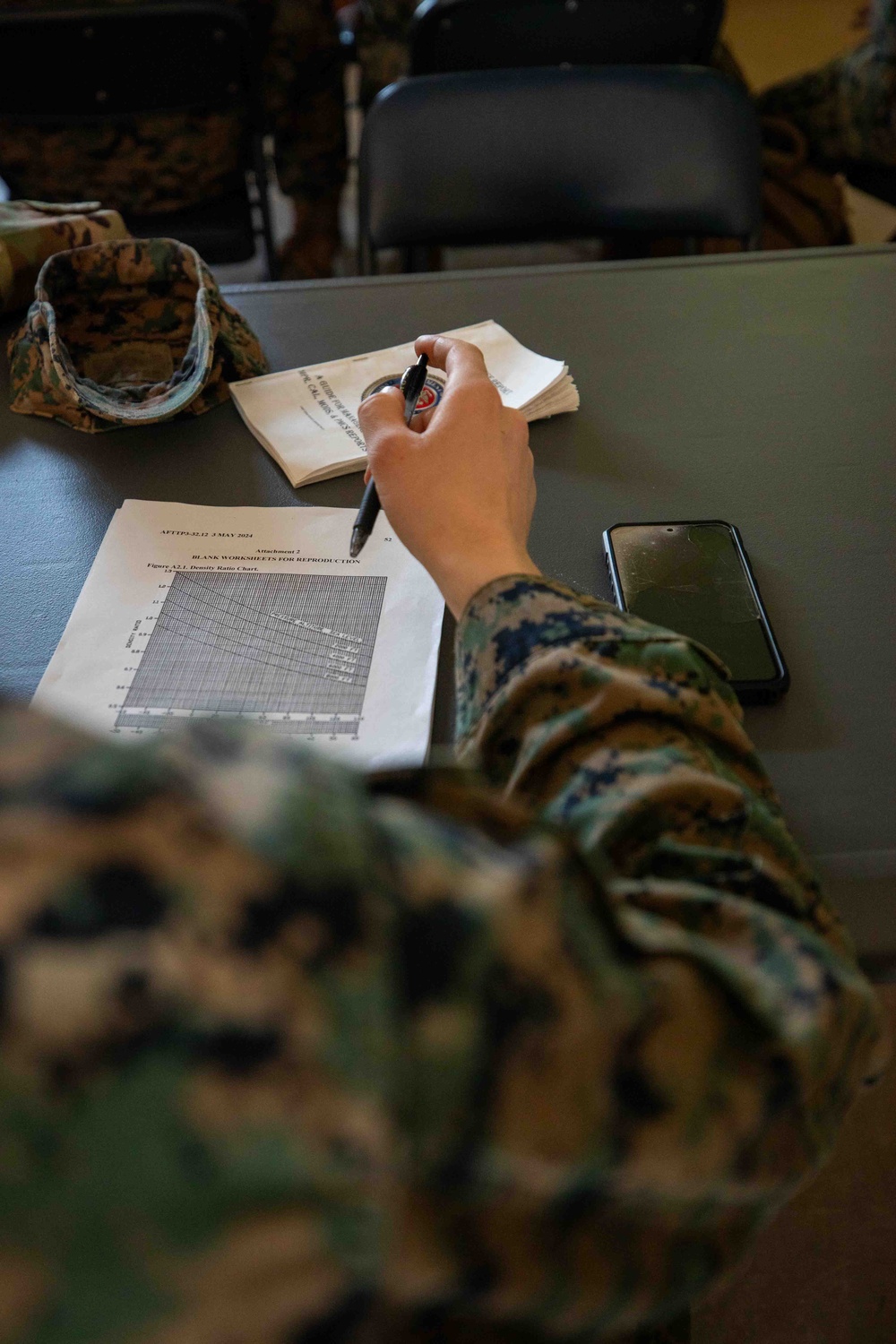 MCAS Iwakuni Marines attend an airfield damage repair class
