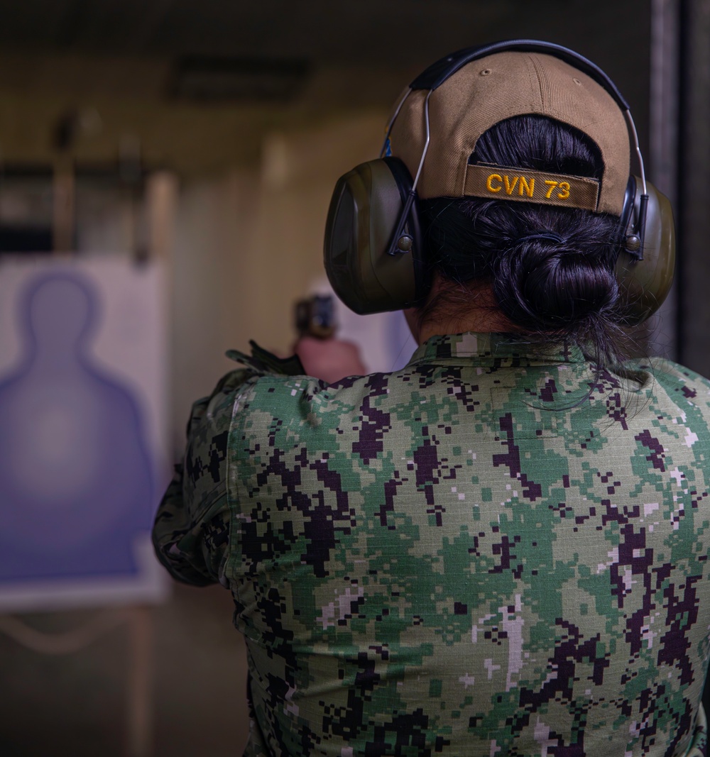 George Washington Sailors Participate in Gun Shoot