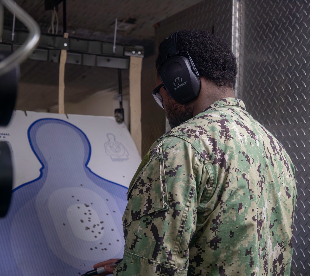 George Washington Sailors Participate in Gun Shoot