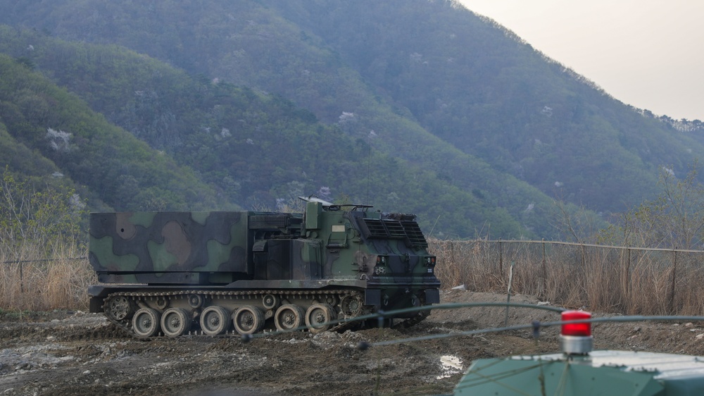 ROK-U.S. conduct Multiple Launch Rocket System (MLRS) Live Fire