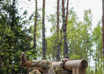 Wolf Blitz 25: 2CR Soldiers participate in an obstacle course event on Grafenwoehr Training Area