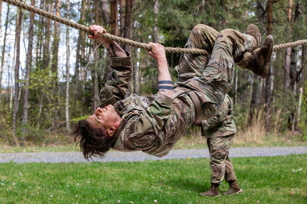 Wolf Blitz 25: 2CR Soldiers participate in an obstacle course event on Grafenwoehr Training Area