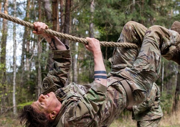 Wolf Blitz 25: 2CR Soldiers participate in an obstacle course event on Grafenwoehr Training Area
