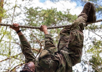 Wolf Blitz 25: 2CR Soldiers participate in an obstacle course event on Grafenwoehr Training Area