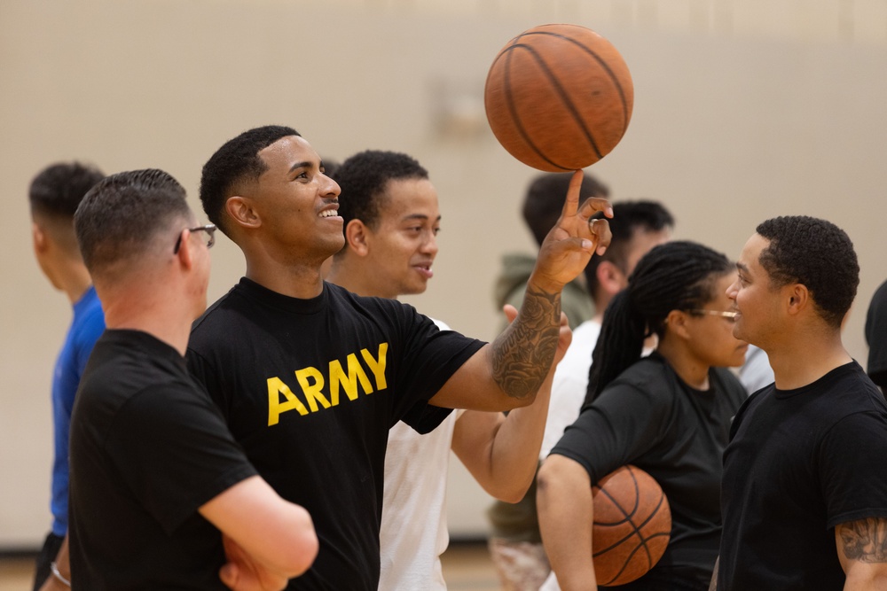 3-Point Basketball Shooting Contest with Sergeant Major of the Army (Retired) Michael A. Grinston for Army Emergency Relief