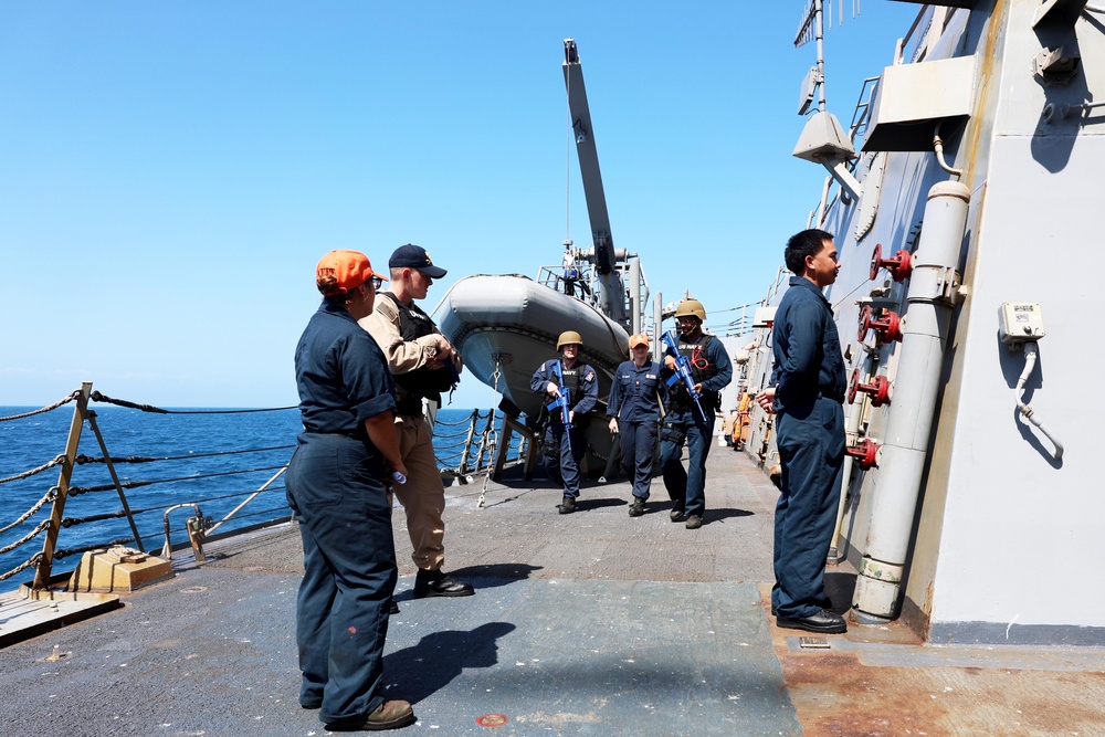 USS Gravely Conducts Antiterrorism Training Team Drill