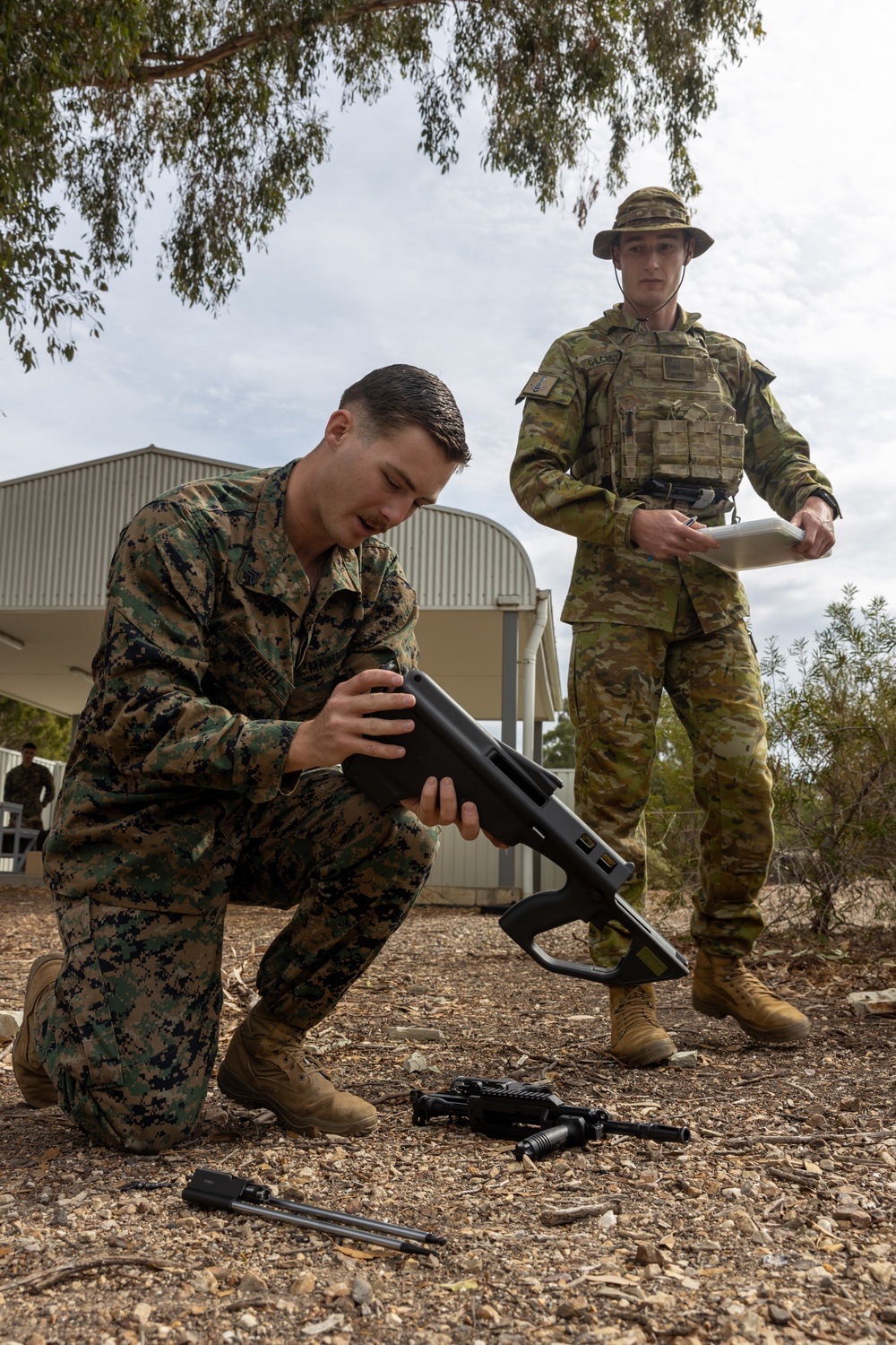 U.S. Marines, Australians conduct weapon familiarization for Coral-Balmoral