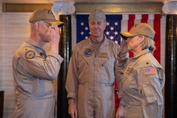 Carrier Strike Group 1 Changes Command at Sea  aboard USS Carl Vinson