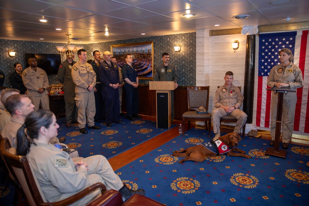 Carrier Strike Group 1 Changes Command at Sea  aboard USS Carl Vinson