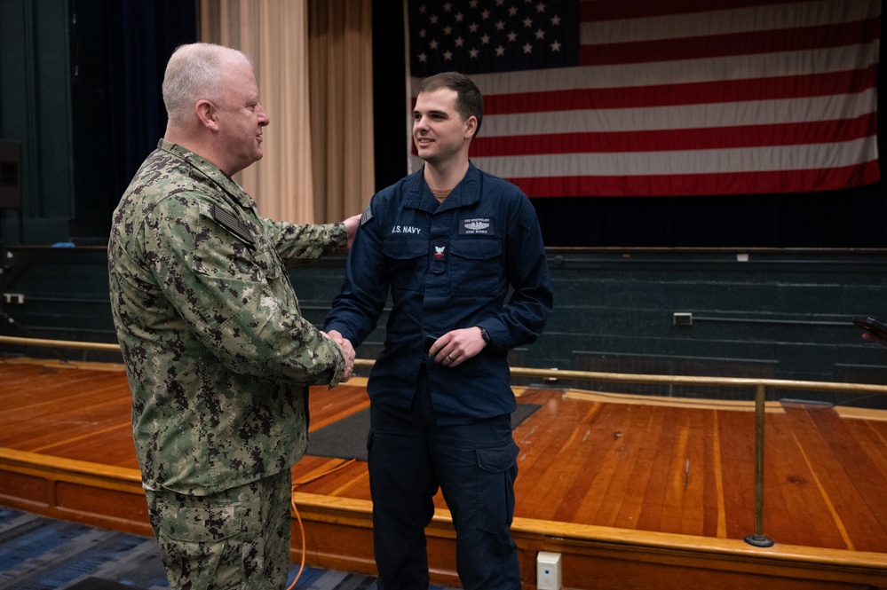 MCPON James Honea visits Submarine Force in Norfolk, VA.