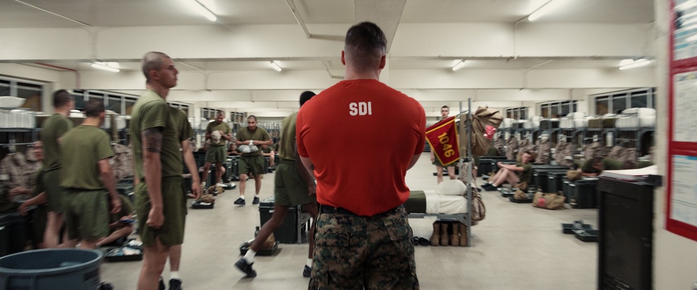 Charlie Company Senior Drill Instructor square away time