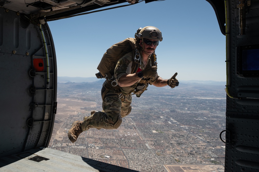Pararescuemen Participate in Combat Air Demonstration at Aviation Nation 2025