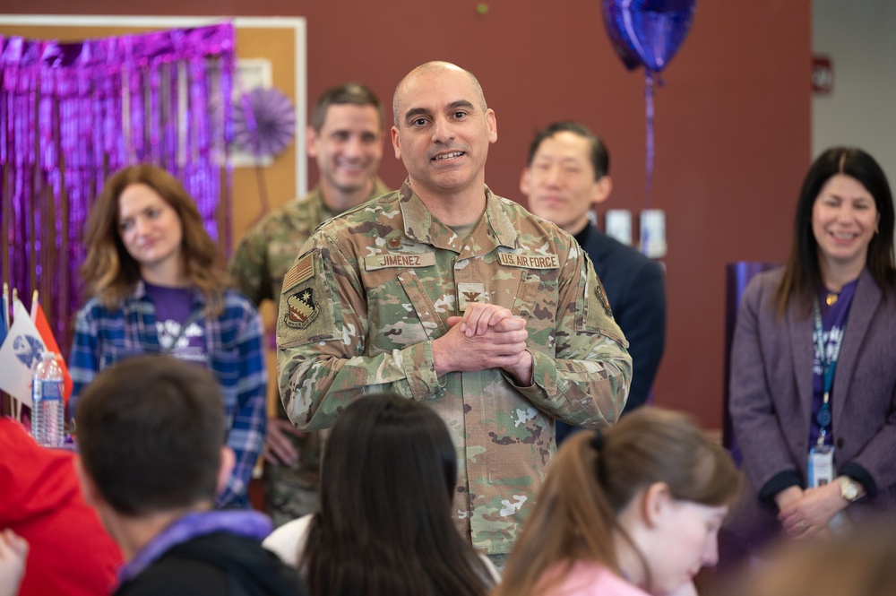 Bedfod High School hosts 'Purple Up!' breakfast