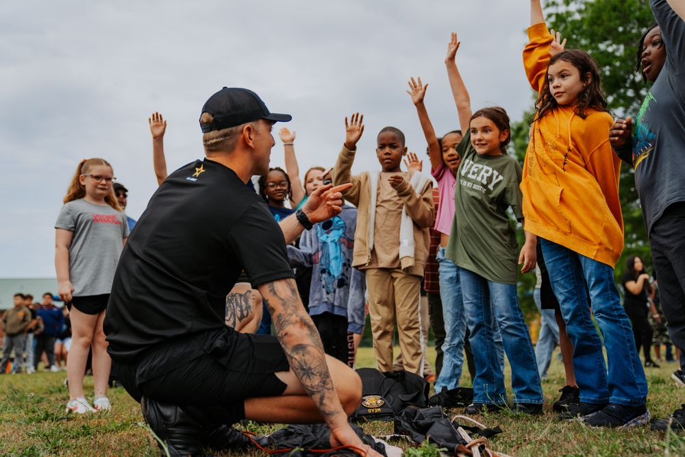 Month of the Military Child at Alderman Road Elementary School with the Golden Knights