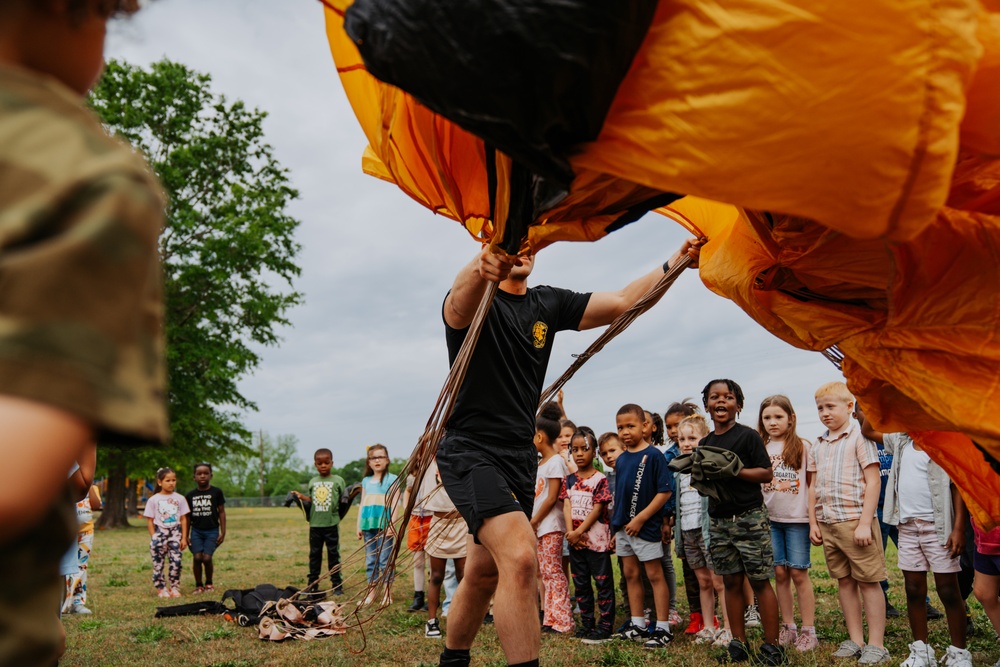 Month of the Military Child at Alderman Road Elementary School with the Golden Knights
