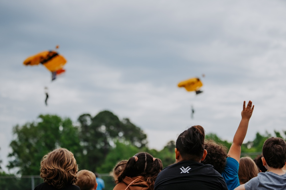 Month of the Military Child at Alderman Road Elementary School with the Golden Knights